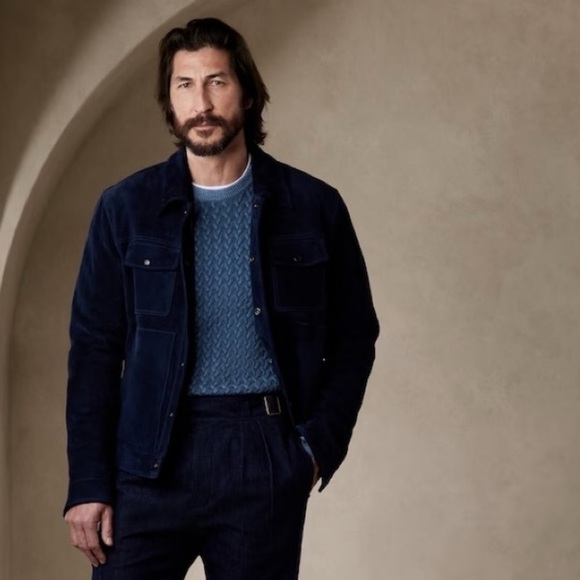 NWT! Banana Republic Clear Blue Sea Wool-Cashmere Cable Sweater - Size XL🩵 - Picture 5 of 6